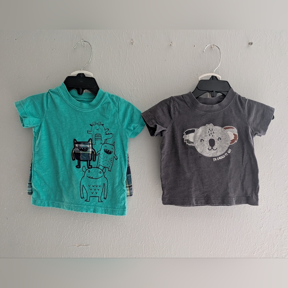 Carter's Teal and Charcoal Graphic Short Sets